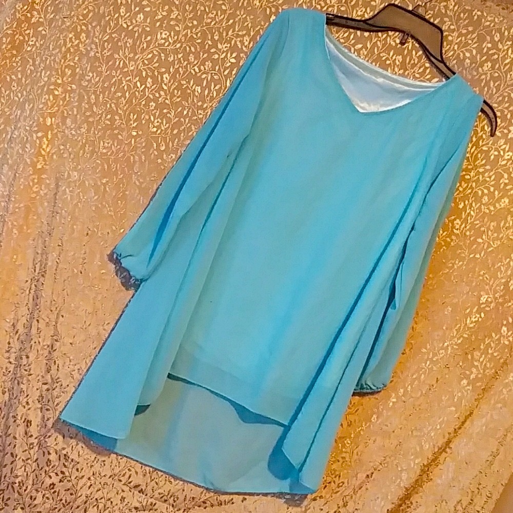 Baby blue sheer Dress